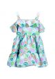 Vestido Infantil Estampado Azul