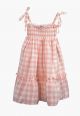 Vestido Infantil Doce Magia Xadrez Rosa Bebê