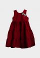 Vestido Infantil  Doce Magia Algodão Vermelho