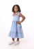 Vestido Infantil Doce Magia com Alças Algodão Azul